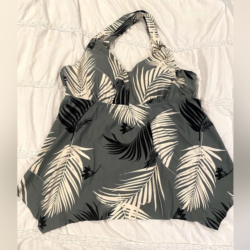 Kona Sol handkerchief tankini top 22W
